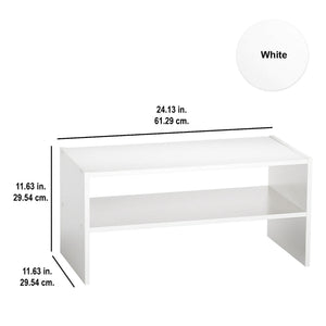 ClosetMaid 24 Inch Wide Horizontal Stackable Closet Storage Organizer, White - TRAPSKI