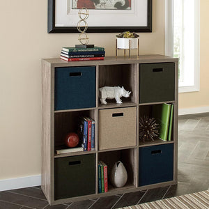 ClosetMaid 9 Cube Storage Shelf Bookshelf Home Organizer with Back Panel, Gray - TRAPSKI