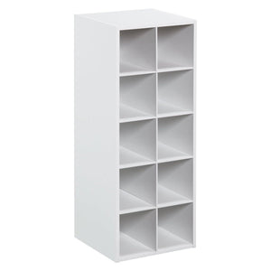 ClosetMaid 10 Cube Stackable Wooden Home or Office Storage Organize Unit, White - TRAPSKI