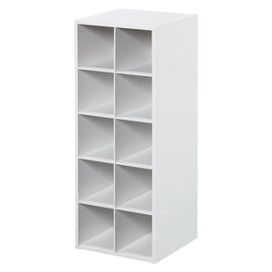 ClosetMaid 10 Cube Stackable Wooden Home or Office Storage Organize Unit, White - TRAPSKI