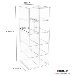 ClosetMaid 10 Cube Stackable Wooden Home or Office Storage Organize Unit, White - TRAPSKI