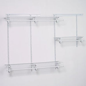 Closetmaid 4' to 6' Adjustable Steel ShelfTrack Closet Organizing Kit, White