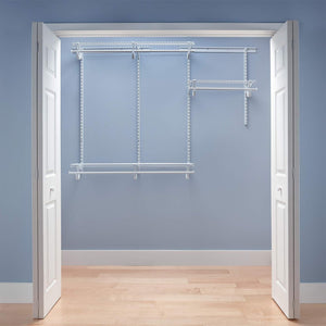 Closetmaid 4' to 6' Adjustable Steel ShelfTrack Closet Organizing Kit, White