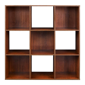 ClosetMaid 9 Cube Cubby Wood Open Bookcase Display Shelf Organizer, Dark Cherry - TRAPSKI