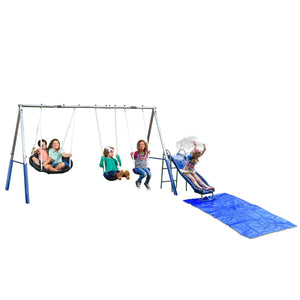 XDP Recreation Aqua Play Outdoor Park with Super Disc Swing and Water Wave Slide