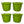 Homz 17 Gallon Indoor Outdoor Storage Bucket w/Rope Handles, Bold Lime (4 Pack)