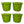 Homz 17 Gallon Indoor Outdoor Storage Bucket w/Rope Handles, Bold Lime (4 Pack)