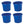 Homz 17 Gallon Indoor Outdoor Storage Bucket with Rope Handles, Blue (4 Pack)
