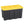 Homz 34 Gallon Durabilt Home Storage Container with Lid, Black/Yellow (4 Pack)