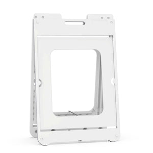 Plasticade 1225W SimpoSign II Outdoor Plastic Sign Frame with Handle, White - TRAPSKI