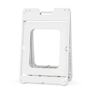 Plasticade 1225W SimpoSign II Outdoor Plastic Sign Frame with Handle, White - TRAPSKI