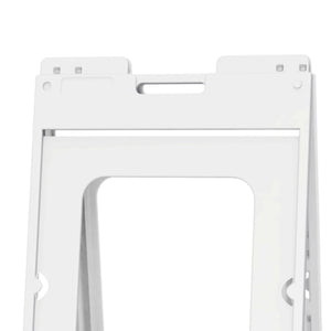 Plasticade 1225W SimpoSign II Outdoor Plastic Sign Frame with Handle, White - TRAPSKI