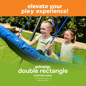 gobaplay Rectangle Swing, 65” x 26” Double Platform, Swingset Frame Not Included