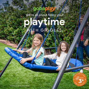 gobaplay Rectangle Swing, 65” x 26” Double Platform, Swingset Frame Not Included