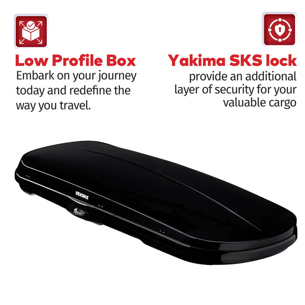 Yakima Rooftop Cargo Box Low Profile Hard Roof Storage Carrier GrandTour Lo