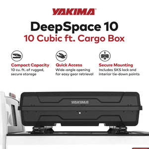 Yakima DeepSpace 10 Rooftop Cargo Box, Hard Shell Vehicle Roof Storage Carrier