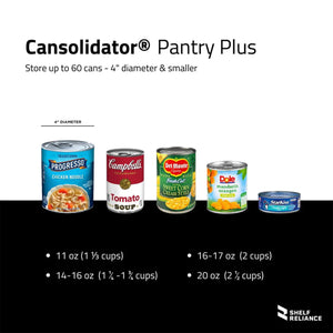 Shelf Reliance Cansolidator 60 Can Canned Food & Soda Storage, USA Made (2 Pack)