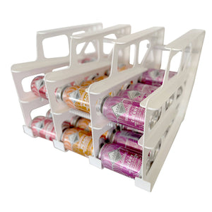FIFO Countertop Can Tracker Holds 54 10 to 15 Oz Cans, USA Made, White (2 Pack)