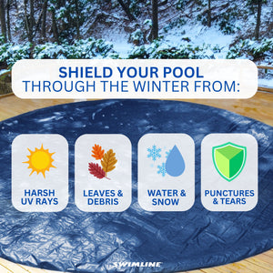 Swimline Hydrotools Supreme Guard Winter Cover for 15' Above Ground Round Pools
