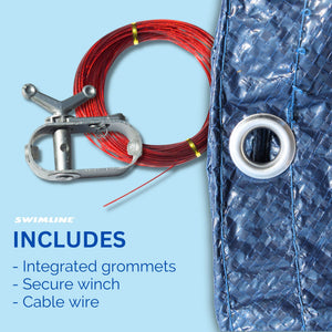 Swimline Hydrotools Super Guard Winter Cover for 12x24' Above Ground Oval Pools