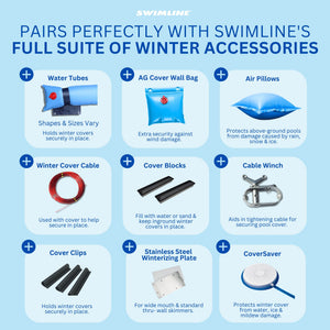Swimline Hydrotools Super Guard Winter Cover for 12x24' Above Ground Oval Pools