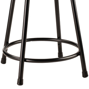 National Public Seating 6200 Series 18" Steel Stool Supports 500 Pounds, Black