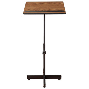 Oklahoma Sound Portable Presentation Series Adjustable Lectern Stand, Medium Oak