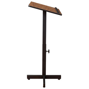 Oklahoma Sound Portable Presentation Series Adjustable Lectern Stand, Medium Oak