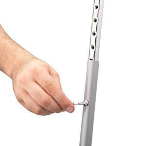 National Public Seating 6200 Series 18 Inch Adjustable Height Steel Stool, Grey