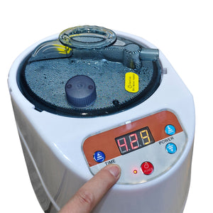 JOMEED 31 x 31 Inch Quilted Zip Sauna with Chair for Home Relaxation, Black