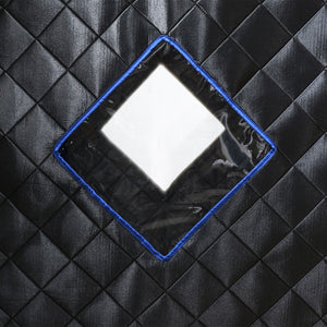 JOMEED 31 x 31 Inch Quilted Zip Sauna with Chair for Home Relaxation, Black