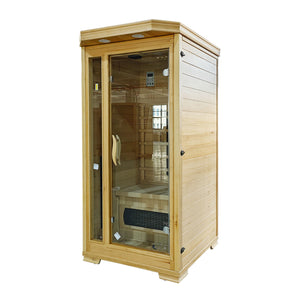 JOMEED's 6.2 Foot 2 Person Compact Home Wooden Sauna with Digital Control System