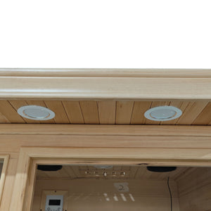JOMEED's 6.2 Foot 2 Person Compact Home Wooden Sauna with Digital Control System