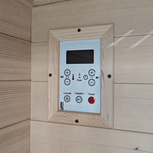 JOMEED's 6.2 Foot 2 Person Compact Home Wooden Sauna with Digital Control System