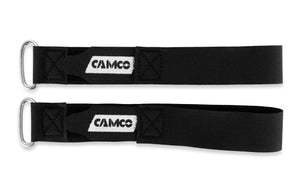 Camco 42503 Universal Fit 12 Inch Replacement Awning Strap Set with Metal D-Ring