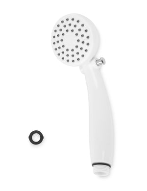 Camco 44023 Round Shower Head with On and Off Switch for RVs and Boats, White