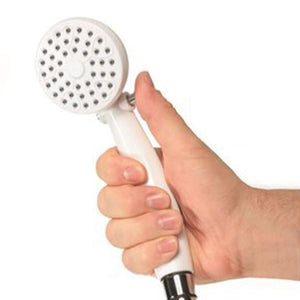 Camco 44023 Round Shower Head with On and Off Switch for RVs and Boats, White