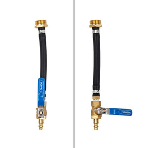 Camco 36170 RV Fresh Water Blow Out Hose Kit with Ball Valve and Brass Fittings