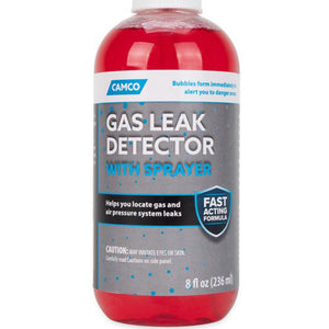 Camco RV Gas Leak Detector with Sprayer for Propane Gas Lines, 8 Ounce Bottle