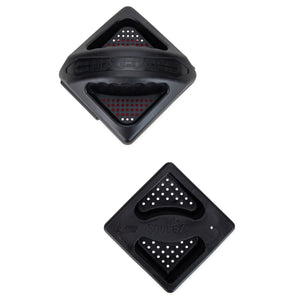 Camco 40310 Plastic Magnetic Vented RV Bumper Cap Set with Insect Screen, Black