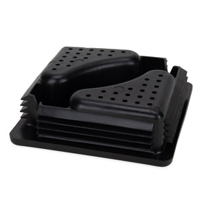 Camco 40310 Plastic Magnetic Vented RV Bumper Cap Set with Insect Screen, Black