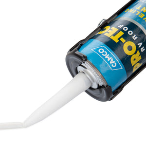 Camco Pro Tec RV Roof 10.1 Fluid Ounce Self Leveling Roof Edge and Vent Sealant