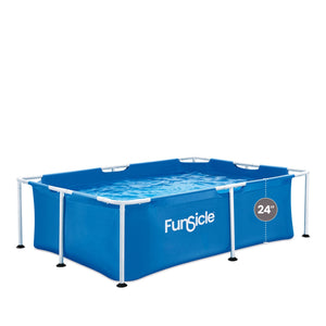 Funsicle 7' x 5' Above Ground Activity Lap Swimming Pool for Family and Kids