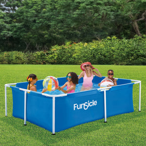 Funsicle 7' x 5' Above Ground Activity Lap Swimming Pool for Family and Kids