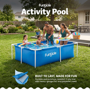 Funsicle 7' x 5' Above Ground Activity Lap Swimming Pool for Family and Kids