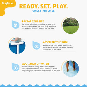Funsicle 7' x 5' Above Ground Activity Lap Swimming Pool for Family and Kids