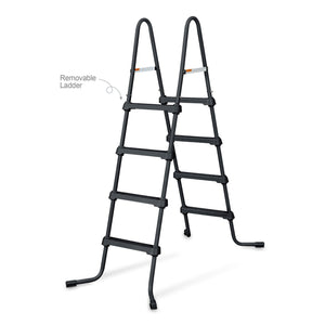 Funsicle 24'x12'x52" Oasis Rectangle Outdoor Above Ground Swimming Pool, Black