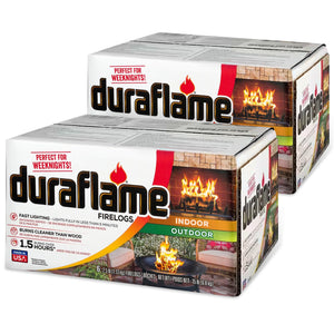 Duraflame 2.5 lbs Indoor Outdoor Fireplace Pit Firelog 3 Hr Burn Time (12 Pack)