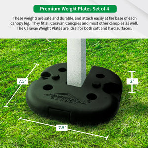 Caravan Canopy V Series Sidewalls & M Series Shade Tent  & Set of 4 Weight Plate