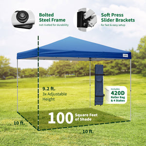 Caravan Canopy V Series Sidewall Kit and 10x10' Canopy Kit with 4 Weight Plates